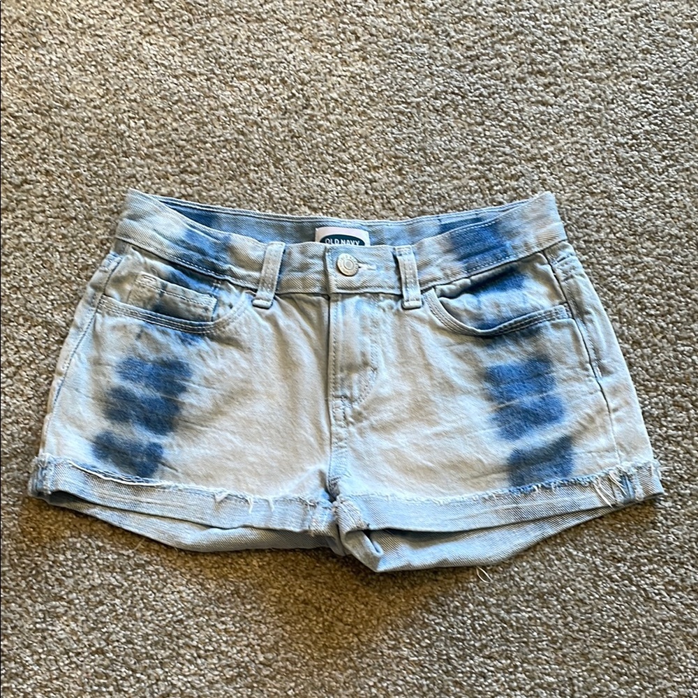 Blue Tie-Dye Women Shorts